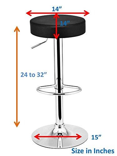 Essilor PU 360° Height Adjustable Cafeteria/Kitchen/Office/Bar Stool Chair | HOMEGENIC.